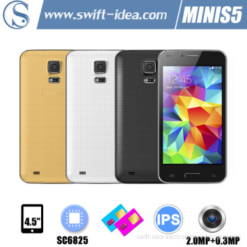 New Low-End 4.5 Inch IPS Sc6825 Dual Core GSM Quad Band Android Phone (MINI S5)